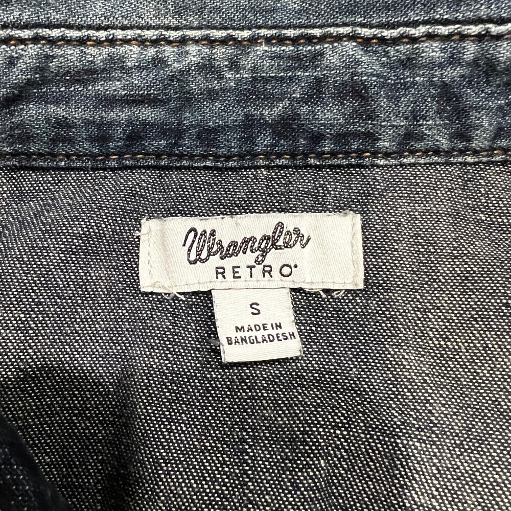 WRANGLER Women's Pendleton Whisky Long Sleeve Western Snap Denim Top Size Small - Picture 7 of 10